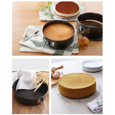 3Pcs Round Cake Mould Non-Stick Leak-Proof Cake Baking Pans