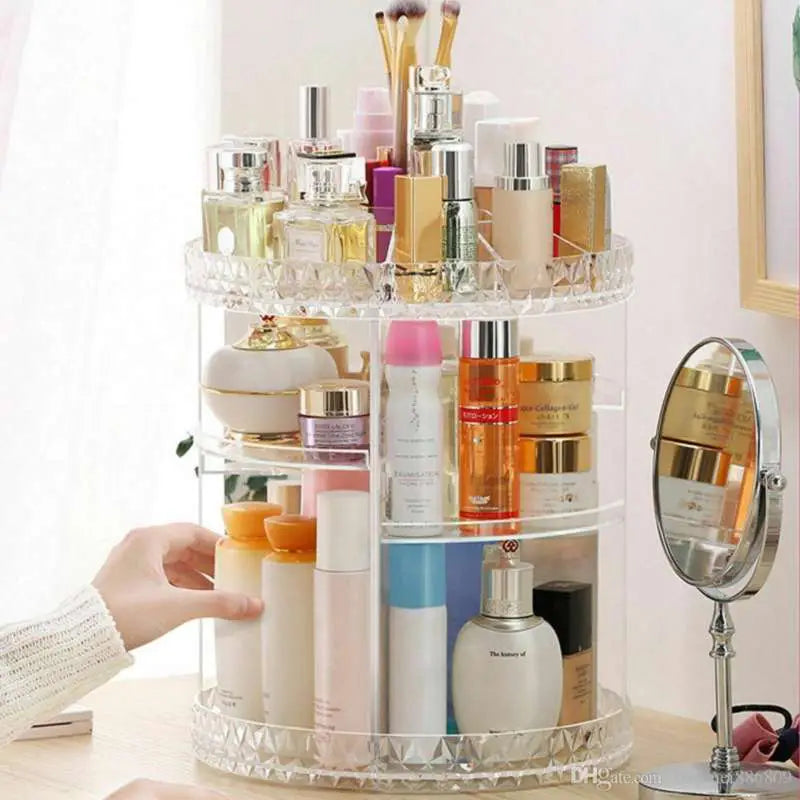 Acrylic cosmetic organizer