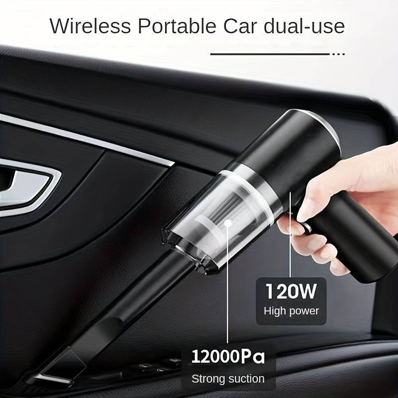 1PC Powerful Handheld Vacuum Cleaner, Small, Wireless, With Strong Suction For Home, Car, And Desktop Cleaning